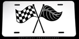 Car Sport Racing Style Electric Vehicle EV Auto Metal License Plate