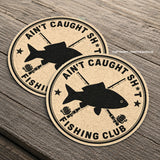 x2 Aint Caught Sh* Fishing Club Funny Car Truck Vinyl Sticker Decals 3.75" Each