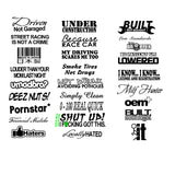 JDM 10 Random Car Sticker Decal Pack Lot Tuner Low Funny Euro JDM Boost Drift - OwnTheAvenue