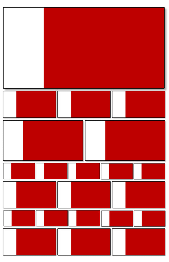 22Pcs Pack Lot Dubai Flags Assorted Vinyl Sticker Decals - OwnTheAvenue