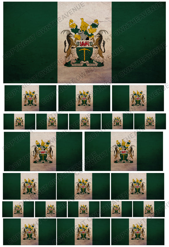 22Pcs Pack Lot Rhodesia Rhodesian Vintage Style Flags Assorted Sticker Decals - OwnTheAvenue