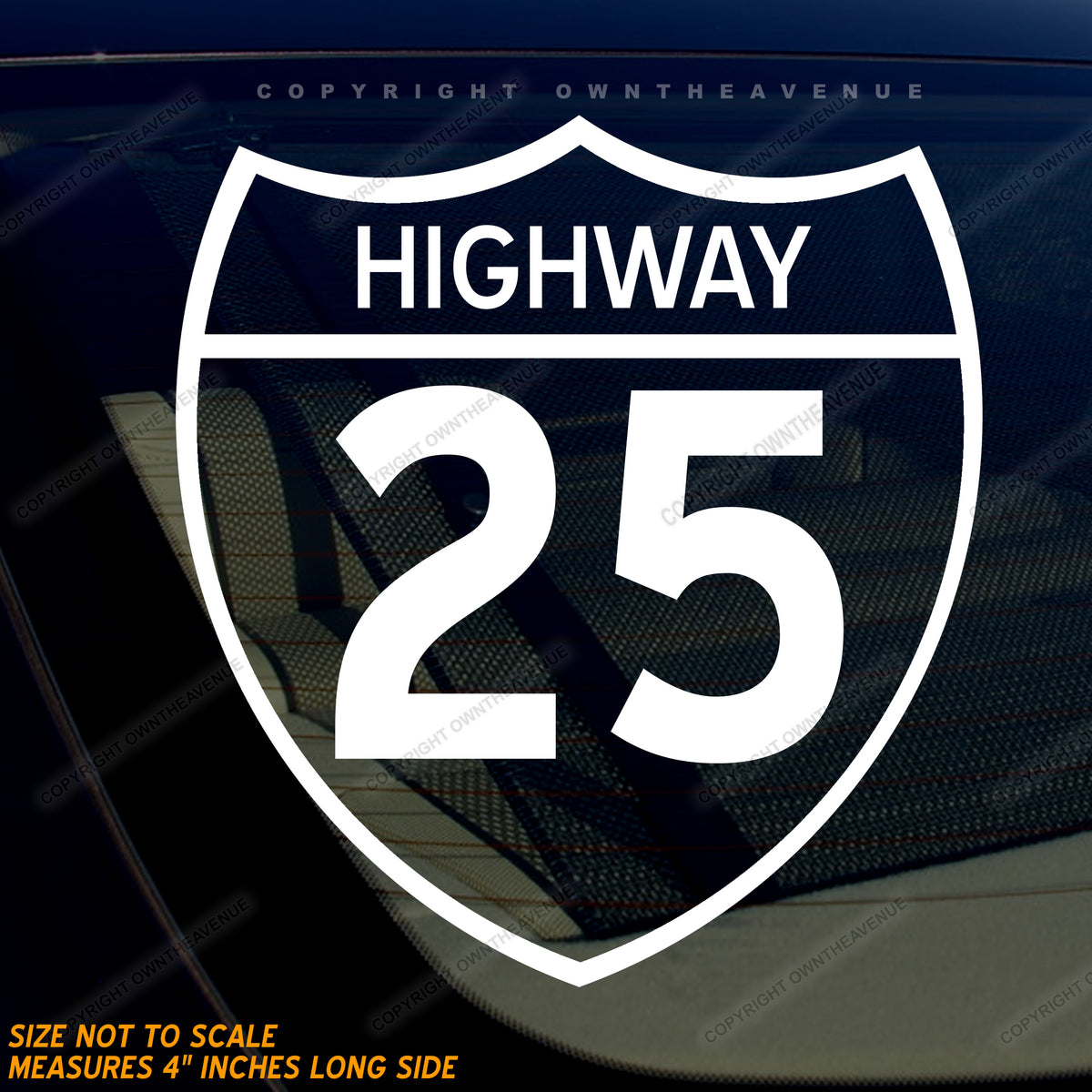US Route 25 Highway Sign Car Truck Laptop Vinyl Sticker Decal 4