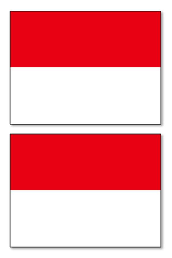 2Pcs Indonesia Indonesian World Country Flags Vinyl Sticker Decals - 3