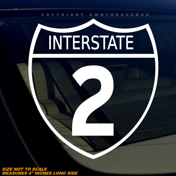 US Route 2 Highway Sign Car Truck Laptop Vinyl Sticker Decal 4
