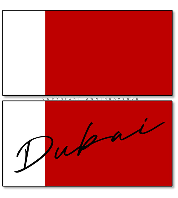 2Pcs Dubai Flags Car Truck Laptop Bumper Vinyl Sticker Decals 3.5