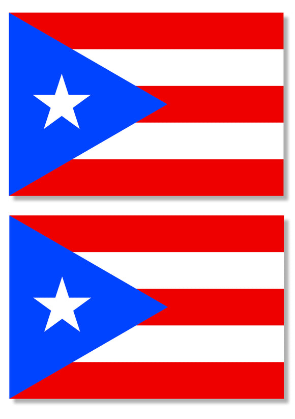 2Pcs Puerto Rico Flag Vinyl Sticker Decal 4