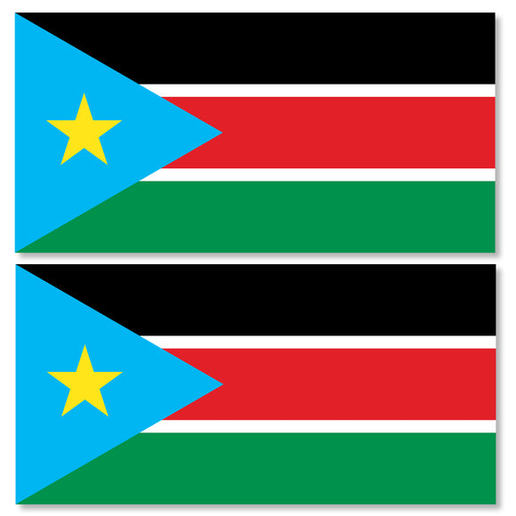 2Pcs South Sudan World Country Flag Sticker Decals 4