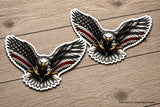2Pcs Bald Eagle USA American Flag Support Firefighters Vinyl Sticker Decals 5" - OwnTheAvenue
