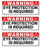 3Pcs Warning Danger Eye Protection Required Safety Sign Vinyl Sticker Decals - OwnTheAvenue
