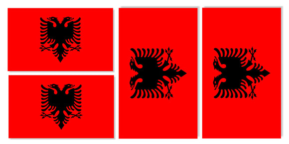 x4 Albania Albanian Country Flag Car Truck Window Bumper Laptop Sticker Decals 2