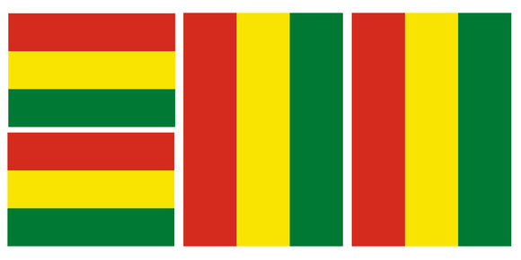 x4 Bolivia World Flag Country Vinyl Sticker Decals - 2