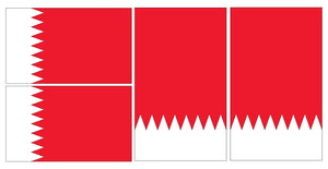 x4 Bahrain World Country Flags Sticker Decal Pack Lot - 2" & 4" Inches