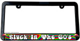 Stuck In The 60s Groovy Vintage Funny Joke Old School License Plate Frame - OwnTheAvenue