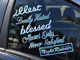 6 Pack / Lot of JDM Luminescent Holographic Racing Drifting Vinyl Sticker Decals 6" Each - OwnTheAvenue