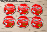 Warning 24 Hour Video Surveillance Security Sticker Red Decal 6 Pack - OwnTheAvenue