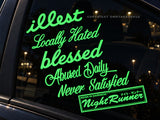 6 Pack / Lot of JDM Luminescent Holographic Racing Drifting Vinyl Sticker Decals 6" Each - OwnTheAvenue