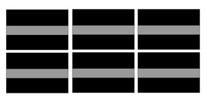 6 Pack - Support Corrections Officers Thin Silver Colored Line 2"x1" Stickers - OwnTheAvenue