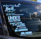 7 Pack / Lot JDM Racing Drifting Luminescent Holographic Vinyl Sticker Decals - OwnTheAvenue