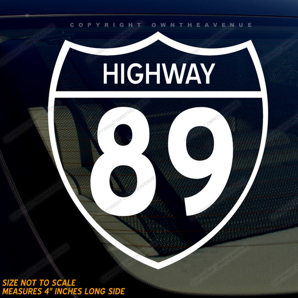 US Route 89 Highway Sign Car Truck Laptop Vinyl Sticker Decal 4