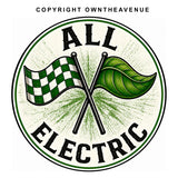 x2 All Electric EV Electric Vehicle Sport Racing Holographic Sticker Decals 4"