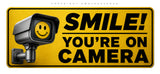 8" Inches - Smile You're On Camera Sticker Video Security System Warning Alarm Decal Model V01 - OwnTheAvenue