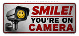 8" Inches - Smile You're On Camera Sticker Video Security System Warning Alarm Decal Silver - OwnTheAvenue