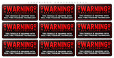 9 Automotive Car Truck Security Alarm GPS Auto Theft Decal Stickers 2.5 Inches Long Each - Model: BLK028 - OwnTheAvenue