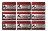 x9 Warning GPS Tracking Alarm Decal Anti-Theft Decal Sticker for Car 2" Inches Each - Metallic Model RD743 - OwnTheAvenue