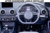 130 Pcs Car Truck Auto Interior Dashboard Label Vinyl Sticker Decals Set Kit