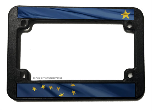 Alaska AK Flag Original Style Motorcycle License Plate Frame - OwnTheAvenue