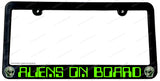 Extraterrestrials on Board Humor Joke Alien License Plate Frame - OwnTheAvenue