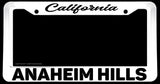 Anaheim Hills California White License Plate Frame - OwnTheAvenue