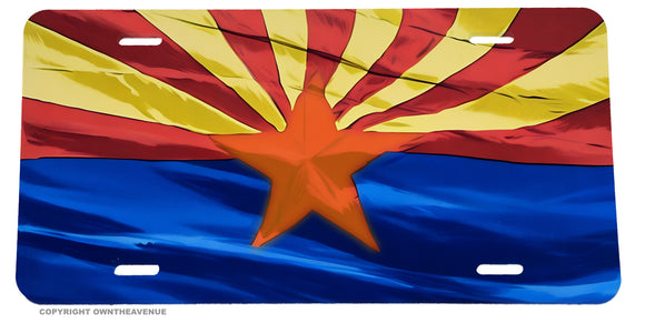 Arizona AZ Wavey Original Vintage Style Flag Auto License Plate