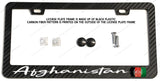 Afghanistan Vintage Style Flag Racing Drifting Carbon Fiber License Plate Frame - OwnTheAvenue