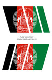 L/R Two Pack - Afghanistan Afghani Flag Racing Drifting Style Model V01 - Vinyl Sticker Decals 4" Inches Each - OwnTheAvenue