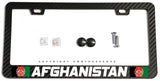 Afghanistan Afghani Flag Racing Drifting Style Carbon Fiber License Plate Frame - OwnTheAvenue