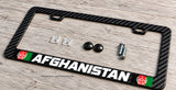 Afghanistan Afghani Flag Racing Drifting Style Carbon Fiber License Plate Frame - OwnTheAvenue