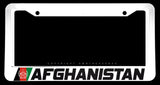 Afghanistan Flag Carbon Fiber Vinyl Racing White License Plate Frame - OwnTheAvenue
