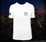 Afghanistan Flag Coat of Arms Slim Fit White T Shirt