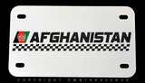 Afghanistan Flag Racing Style Motorcycle Metal License Plate - OwnTheAvenue