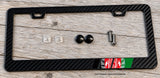 Afghanistan Afghani Flag Sport Racing Stripe Carbon Fiber License Plate Frame - OwnTheAvenue