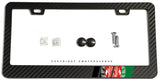 Afghanistan Afghani Flag Sport Racing Stripe Carbon Fiber License Plate Frame - OwnTheAvenue