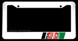 Afghanistan Afghani Flag Sport Racing Stripe White License Plate Frame - OwnTheAvenue