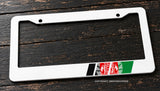 Afghanistan Afghani Flag Sport Racing Stripe White License Plate Frame - OwnTheAvenue