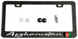 Afghanistan Vintage Style Flag Racing Drifting Carbon Fiber License Plate Frame - OwnTheAvenue