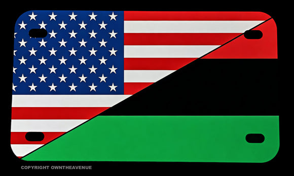 USA American Africa African World Country Flag Motorcycle Metal License Plate - OwnTheAvenue