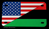 USA American Africa African World Country Flag Motorcycle Metal License Plate - OwnTheAvenue