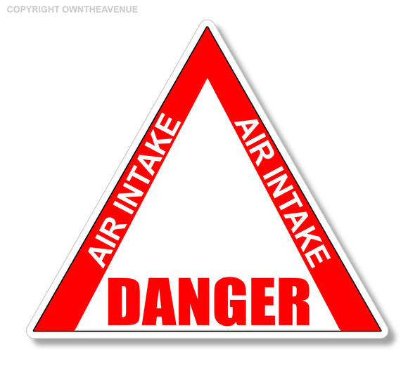 Car airplane aircraft airport plane air intake danger red warning sticker decal
