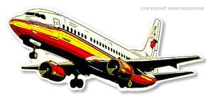 Airplane Jumbo Jet Taking Off Vintage Jk Retro Car Truck Laptop Sticker Decal 4" - OwnTheAvenue
