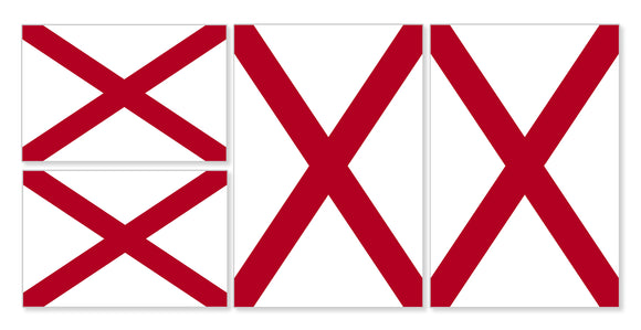 x4 Alabama AL Flag Vinyl Sticker Pack Lot - 2